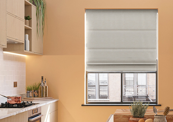 Atina (Blackout), Grey Bisque - Motorised Roman Blind - Image 3